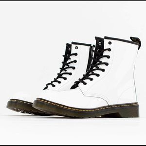 New Dr. Martens 1460 White Patent Leather
